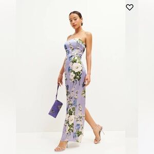 NWT - Reformation - Frankie Silk Dress, Color Garden Soirée, Size 8
